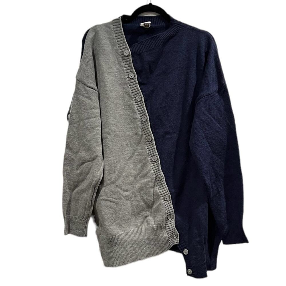 Simple Suzanne Betro Sweater Women 1X / 2X Blue Grey Fall Winter Cozy Comfort